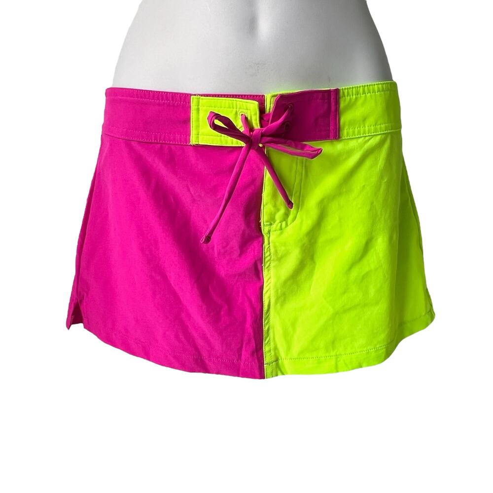 Hurley Pink and Neon Green Swim Coverup
